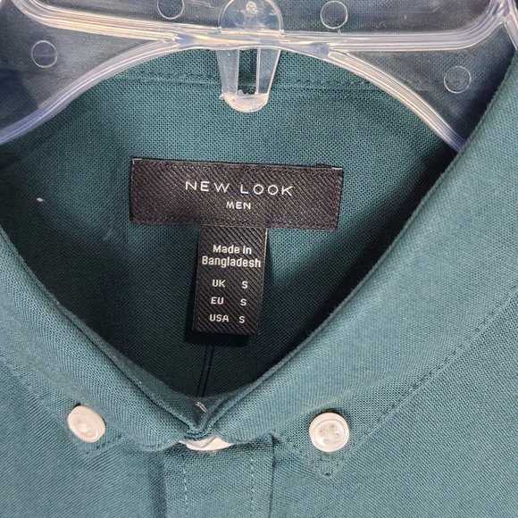 New Look Men's Long Sleeve Button Down Shirt Size S Green - Picture 6 of 9